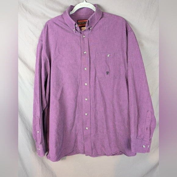 TwentyX rodeo Western shirt size label missing, purple thick fabric large or XL - Picture 2 of 8